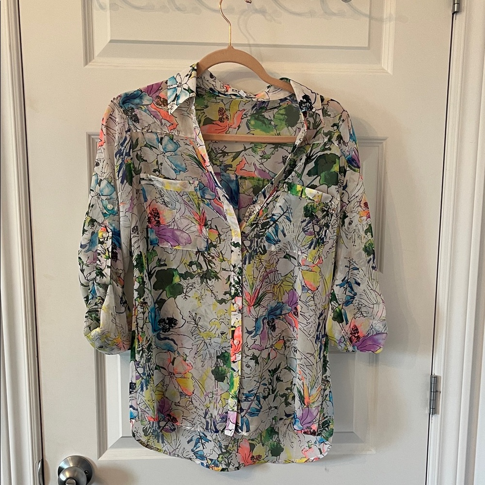 Express Multicolor Floral Blouse